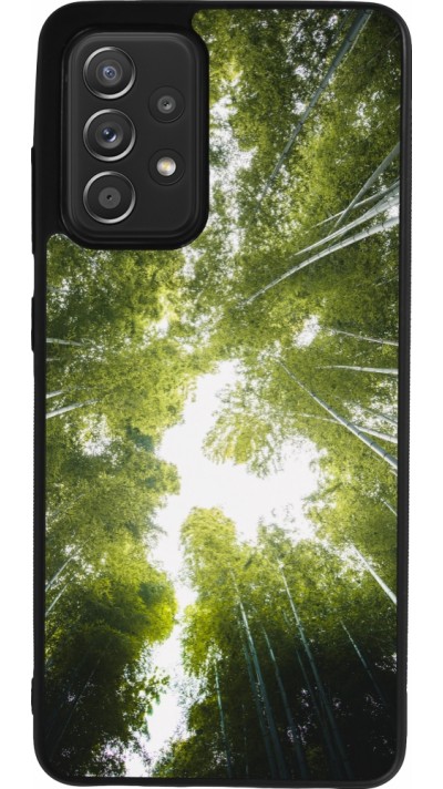 Samsung Galaxy A52 Case Hülle - Silikon schwarz Spring 23 forest blue sky