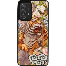 Coque Samsung Galaxy A52 - Silicone rigide noir Spring 23 japanese tiger