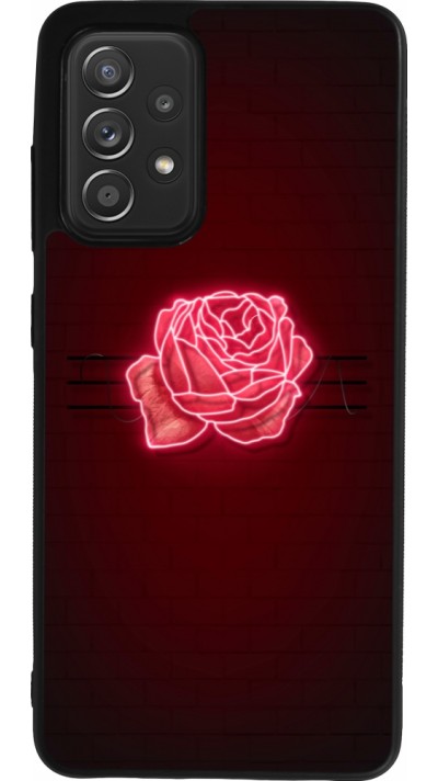 Samsung Galaxy A52 Case Hülle - Silikon schwarz Spring 23 neon rose