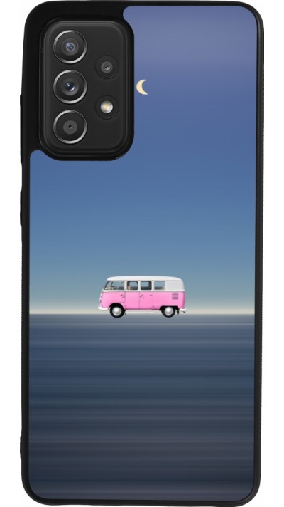 Samsung Galaxy A52 Case Hülle - Silikon schwarz Spring 23 pink bus