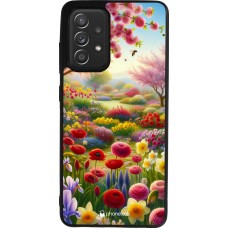 Coque Samsung Galaxy A52 - Silicone rigide noir Spring 25 Bouquet printemps