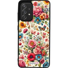 Samsung Galaxy A52 Case Hülle - Silikon schwarz Spring 25 fruehling bluetend