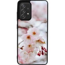 Coque Samsung Galaxy A52 - Silicone rigide noir Cherry tree Spring 2026