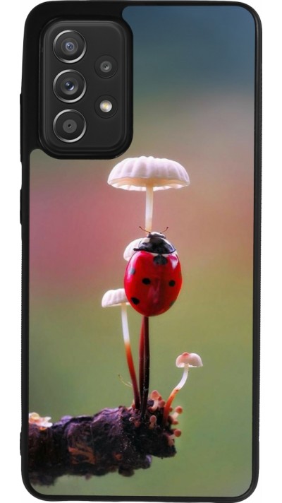 Samsung Galaxy A52 Case Hülle - Silikon schwarz Ladybird on a mushroom Spring 2026