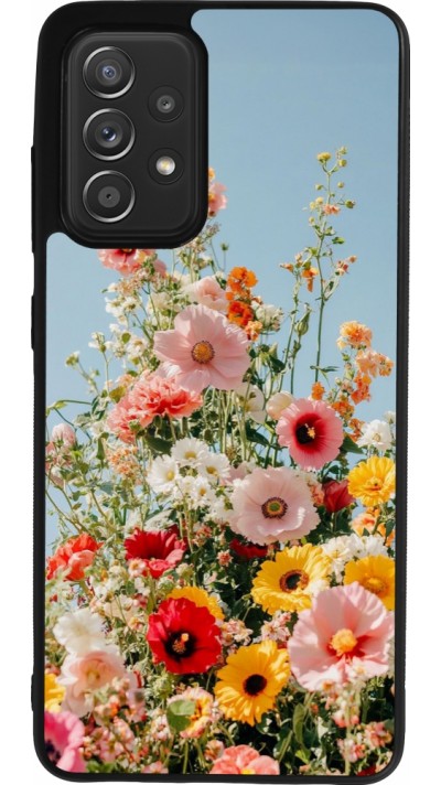 Samsung Galaxy A52 Case Hülle - Silikon schwarz Spring flowers Spring 2026