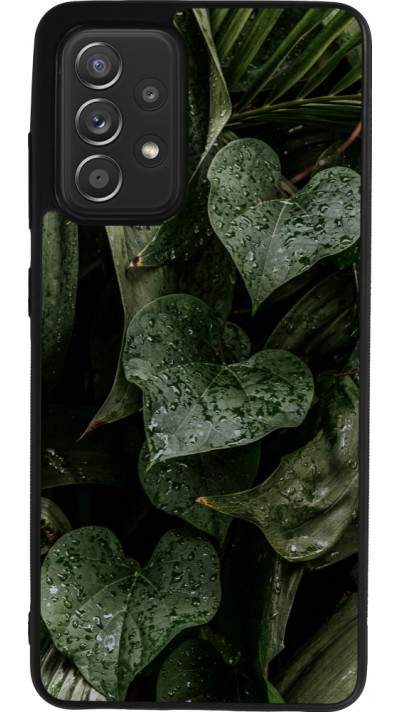 Samsung Galaxy A52 Case Hülle - Silikon schwarz Spring 23 fresh plants