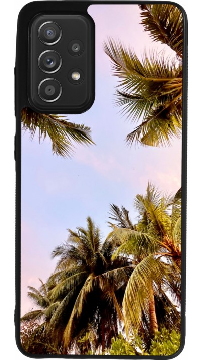 Samsung Galaxy A52 Case Hülle - Silikon schwarz Summer 2023 palm tree vibe