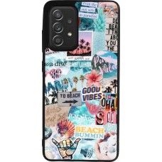 Samsung Galaxy A52 Case Hülle - Silikon schwarz Summer 20 collage