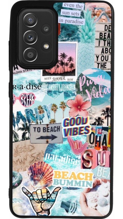 Samsung Galaxy A52 Case Hülle - Silikon schwarz Summer 20 collage
