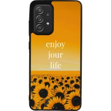 Coque Samsung Galaxy A52 - Silicone rigide noir Summer 2025 Enjoy your life