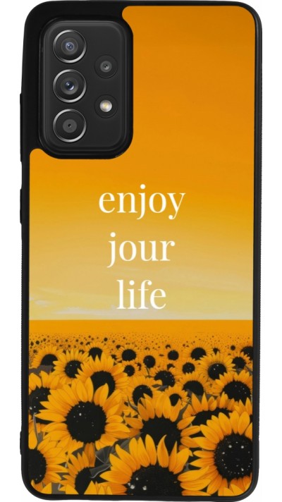 Samsung Galaxy A52 Case Hülle - Silikon schwarz Summer 2025 Enjoy your life
