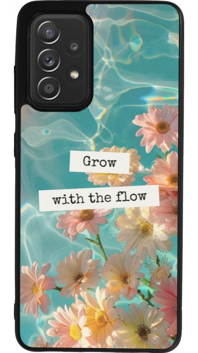 Samsung Galaxy A52 Case Hülle - Silikon schwarz Summer 2025 Grow with the flow