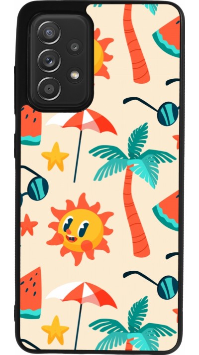 Samsung Galaxy A52 Case Hülle - Silikon schwarz Summer 2025 Pattern soleil
