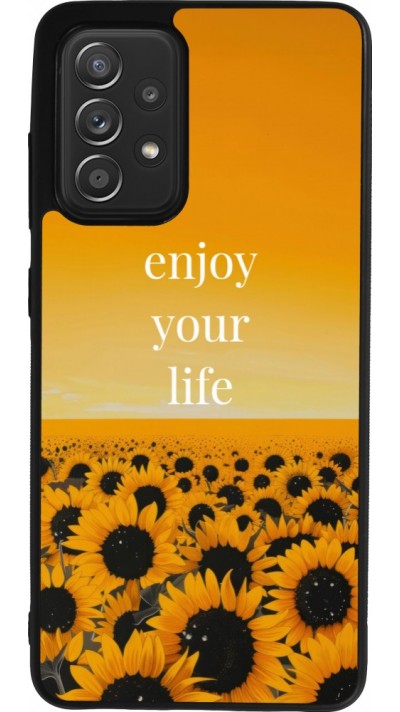 Samsung Galaxy A52 Case Hülle - Silikon schwarz Summer 2026 Enjoy your life