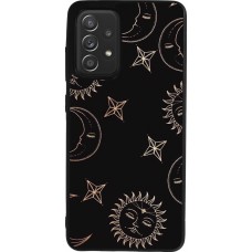 Samsung Galaxy A52 Case Hülle - Silikon schwarz Suns and Moons