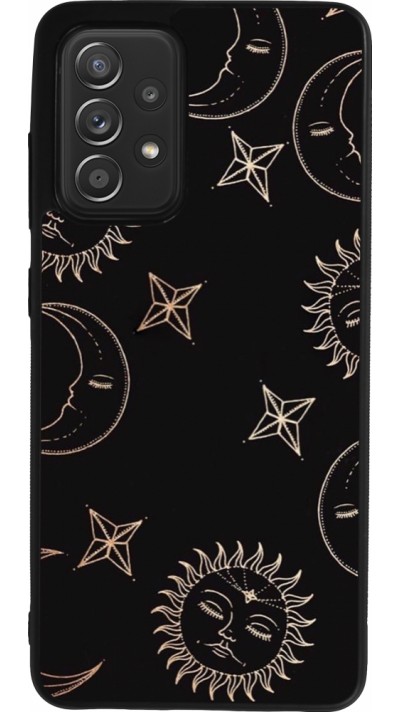 Samsung Galaxy A52 Case Hülle - Silikon schwarz Suns and Moons