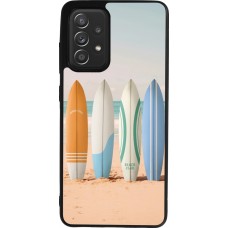 Coque Samsung Galaxy A52 - Silicone rigide noir Summer surfboard 2025