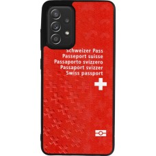 Samsung Galaxy A52 Case Hülle - Silikon schwarz Swiss Passport