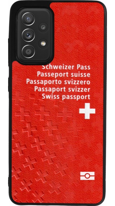 Samsung Galaxy A52 Case Hülle - Silikon schwarz Swiss Passport