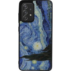 Coque Samsung Galaxy A52 - Silicone rigide noir Tableau art - La Nuit étoilée - Van Gogh