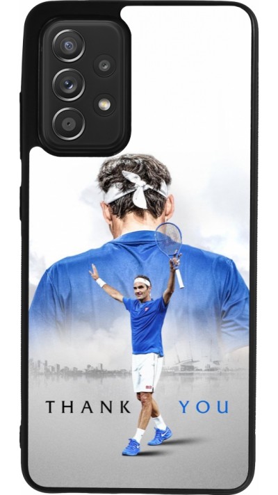 Samsung Galaxy A52 Case Hülle - Silikon schwarz Thank you Roger