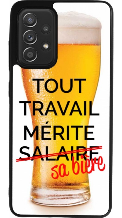 Samsung Galaxy A52 Case Hülle - Silikon schwarz Tout travail mérite sa bière