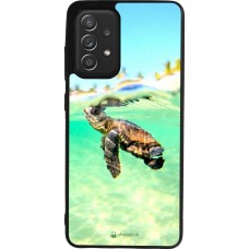 Coque Samsung Galaxy A52 - Silicone rigide noir Turtle Underwater