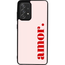 Coque Samsung Galaxy A52 - Silicone rigide noir Valentine 2024 amor