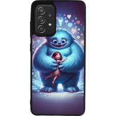 Coque Samsung Galaxy A52 - Silicone rigide noir Valentine 2024 Fluffy Love