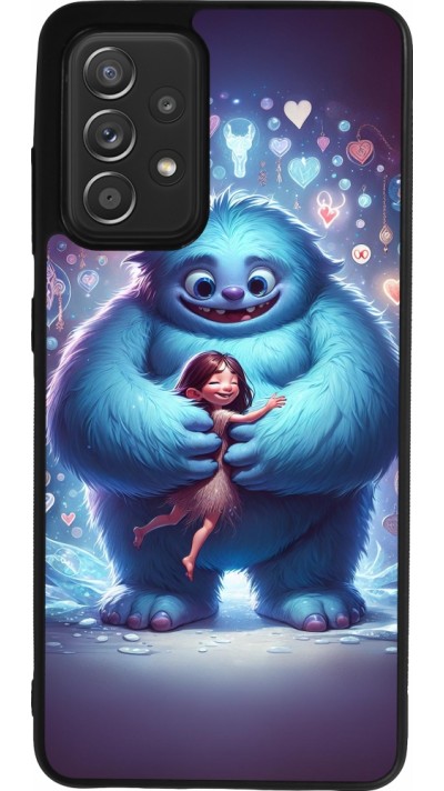 Samsung Galaxy A52 Case Hülle - Silikon schwarz Valentin 2024 Flauschige Liebe