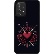 Coque Samsung Galaxy A52 - Silicone rigide noir Valentine 2024 gothic love