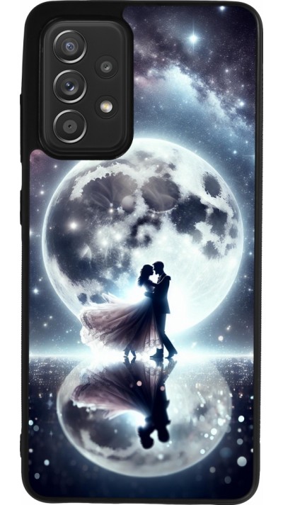 Samsung Galaxy A52 Case Hülle - Silikon schwarz Valentin 2024 Liebe unter dem Mond
