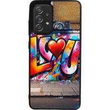 Coque Samsung Galaxy A52 - Silicone rigide noir Valentine 2025 Love U Tag