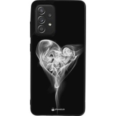 Coque Samsung Galaxy A52 - Silicone rigide noir Valentine 2022 Black Smoke