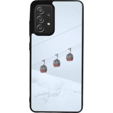 Samsung Galaxy A52 Case Hülle - Silikon schwarz Winter 22 ski lift
