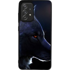 Coque Samsung Galaxy A52 - Silicone rigide noir Wolf Shape