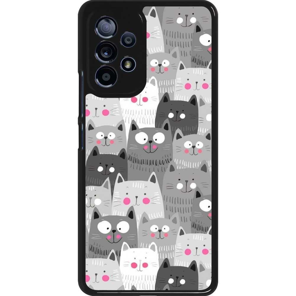 Coque Samsung Galaxy A53 5G - Chats gris troupeau