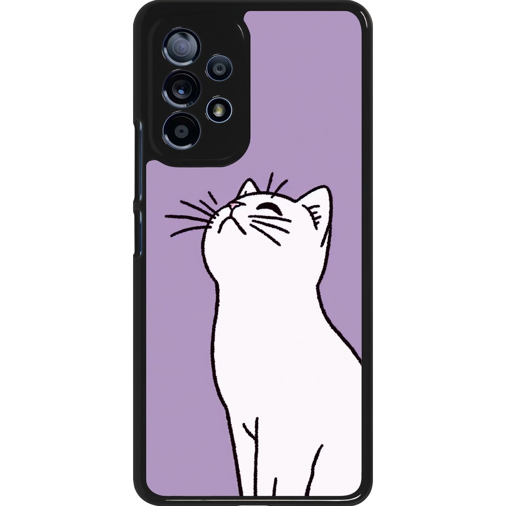 Samsung Galaxy A53 5G Case Hülle - Chat auf lila Hintergrund
