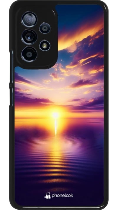 Coque Samsung Galaxy A53 5G - Coucher soleil jaune violet