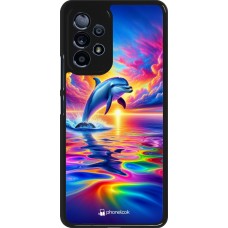 Samsung Galaxy A53 5G Case Hülle - Glücklicher Regenbogen-Delfin