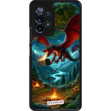 Samsung Galaxy A53 5G Case Hülle - Drache Fliegend Wald Schatz
