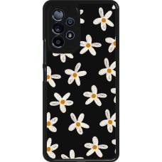 Samsung Galaxy A53 5G Case Hülle - Easter 2024 white on black flower