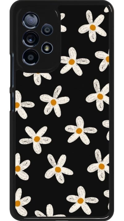 Samsung Galaxy A53 5G Case Hülle - Easter 2024 white on black flower