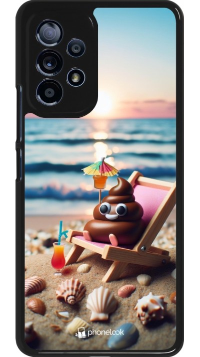 Coque Samsung Galaxy A53 5G - Emoji caca sur chaise longue