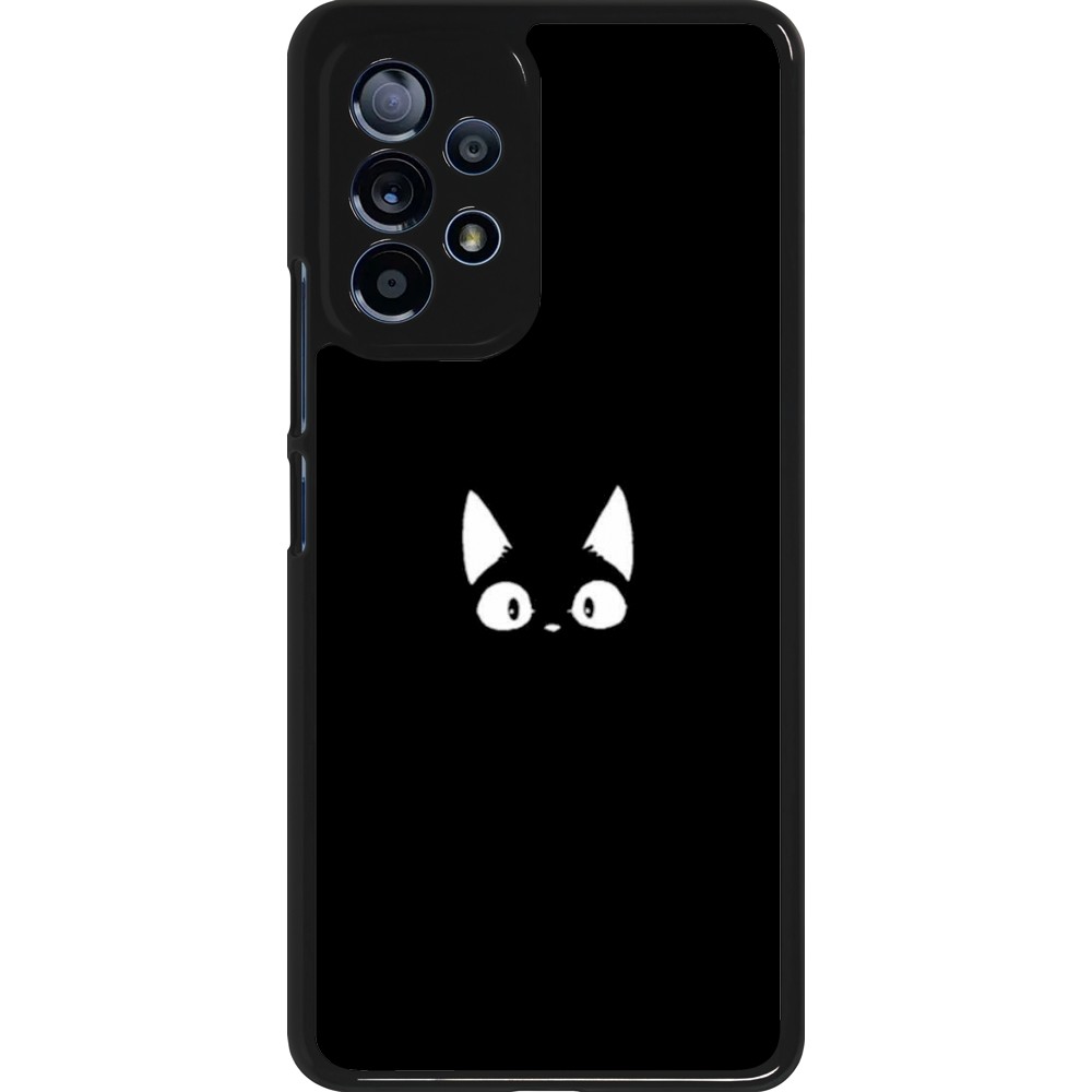 Samsung Galaxy A53 5G Case Hülle - Funny cat on black