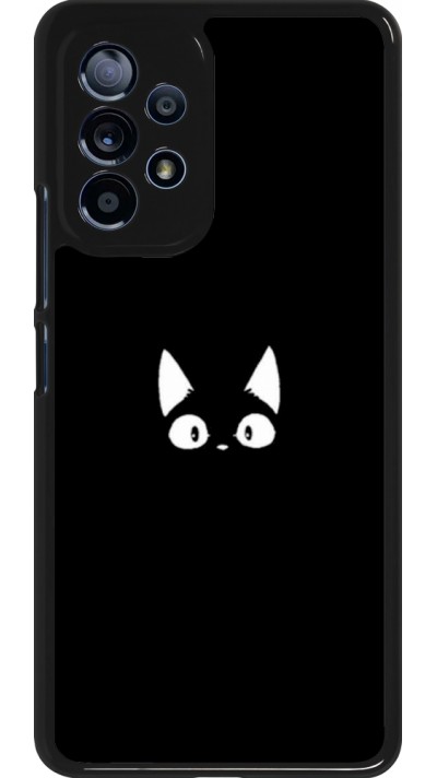 Coque Samsung Galaxy A53 5G - Funny cat on black