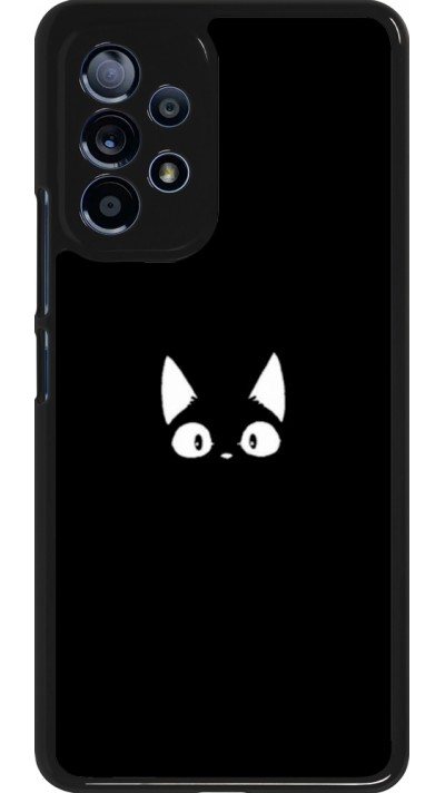 Samsung Galaxy A53 5G Case Hülle - Funny cat on black