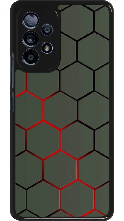 Samsung Galaxy A53 5G Case Hülle - Geometric Line red