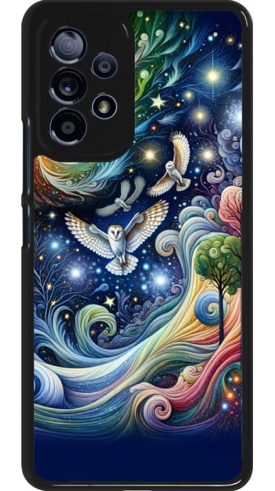 Coque Samsung Galaxy A53 5G - hibou volant floral