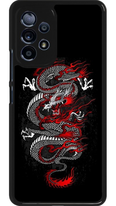 Samsung Galaxy A53 5G Case Hülle - Japanese style Dragon Tattoo Red Black